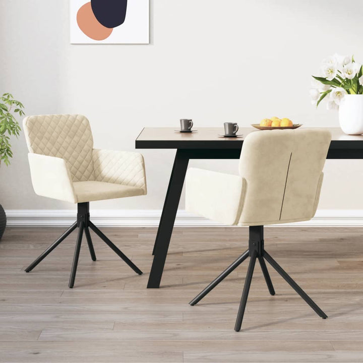 Scaune Rotative De Bucătărie, 2 Buc., , Catifea