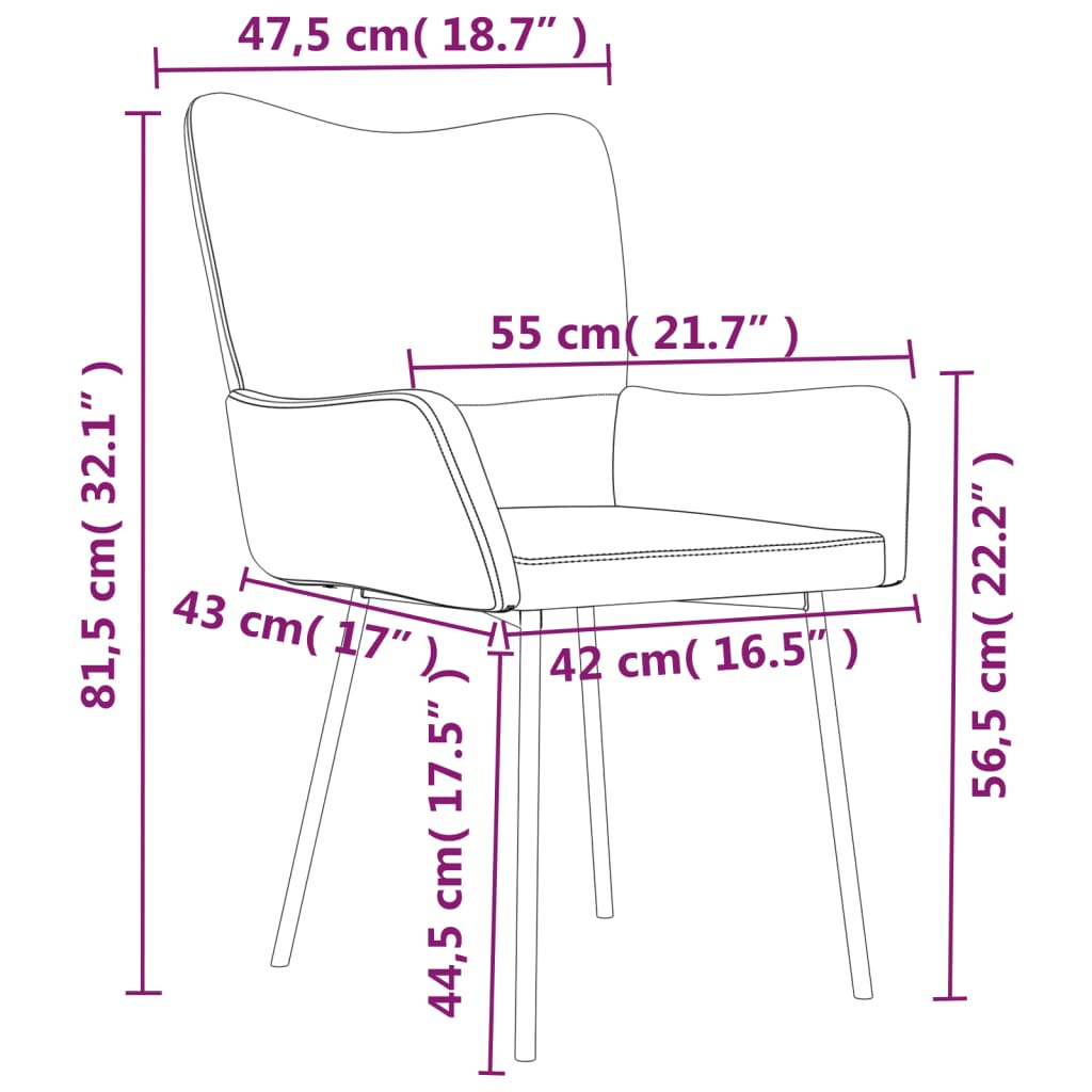 Scaune De Sufragerie, 2 Buc., , Catifea