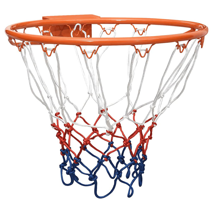 Set Coș De Poartă De Baschet, Inel Cu Plasă, Portocaliu, 45 Cm