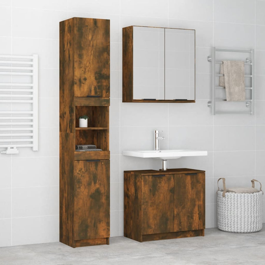 Set Dulapuri Bucătărie, 3 Piese, , Lemn Prelucrat