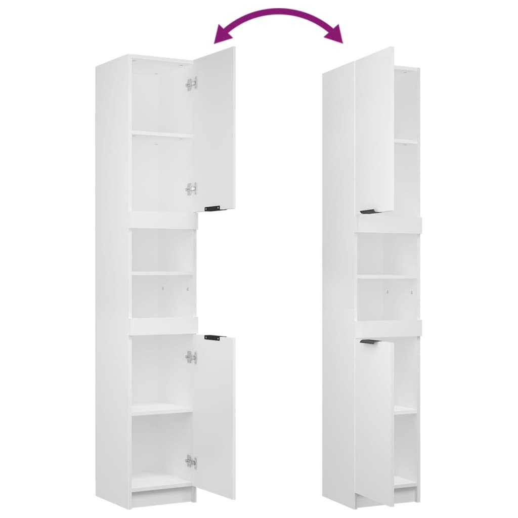 Set Dulapuri De Baie, 4 Piese, , Lemn Prelucrat