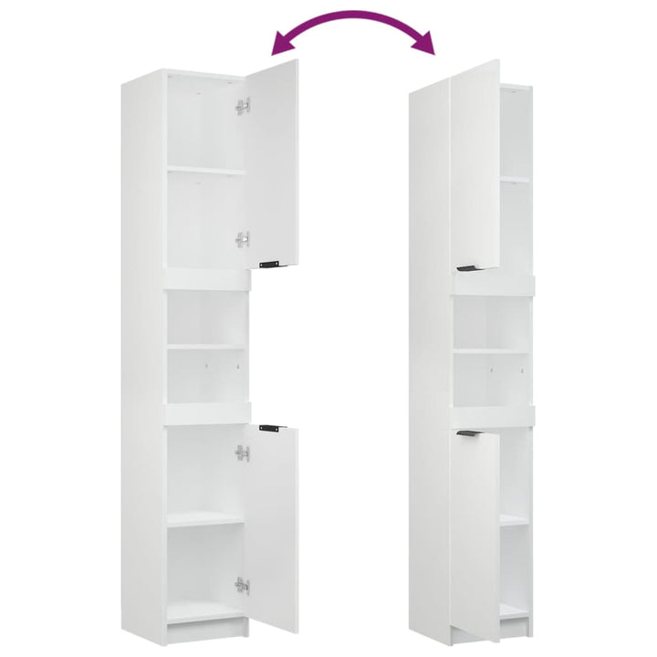 Set Dulapuri De Baie, 4 Piese, , Lemn Prelucrat