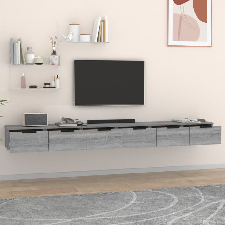 Dulapuri Perete, 2 Buc., Sonoma, 102X30X20 Cm, Lemn Prelucrat