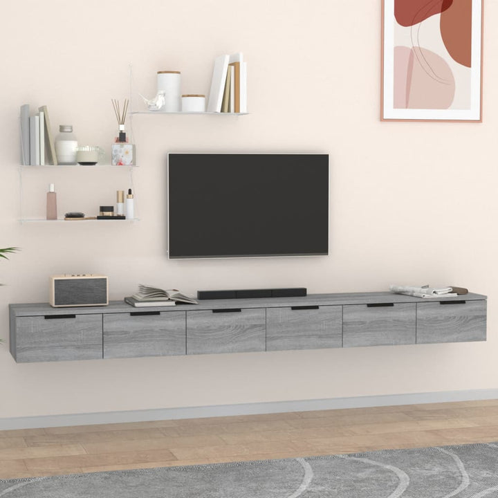 Dulapuri Perete, 2 Buc., Sonoma, 102X30X20 Cm, Lemn Prelucrat