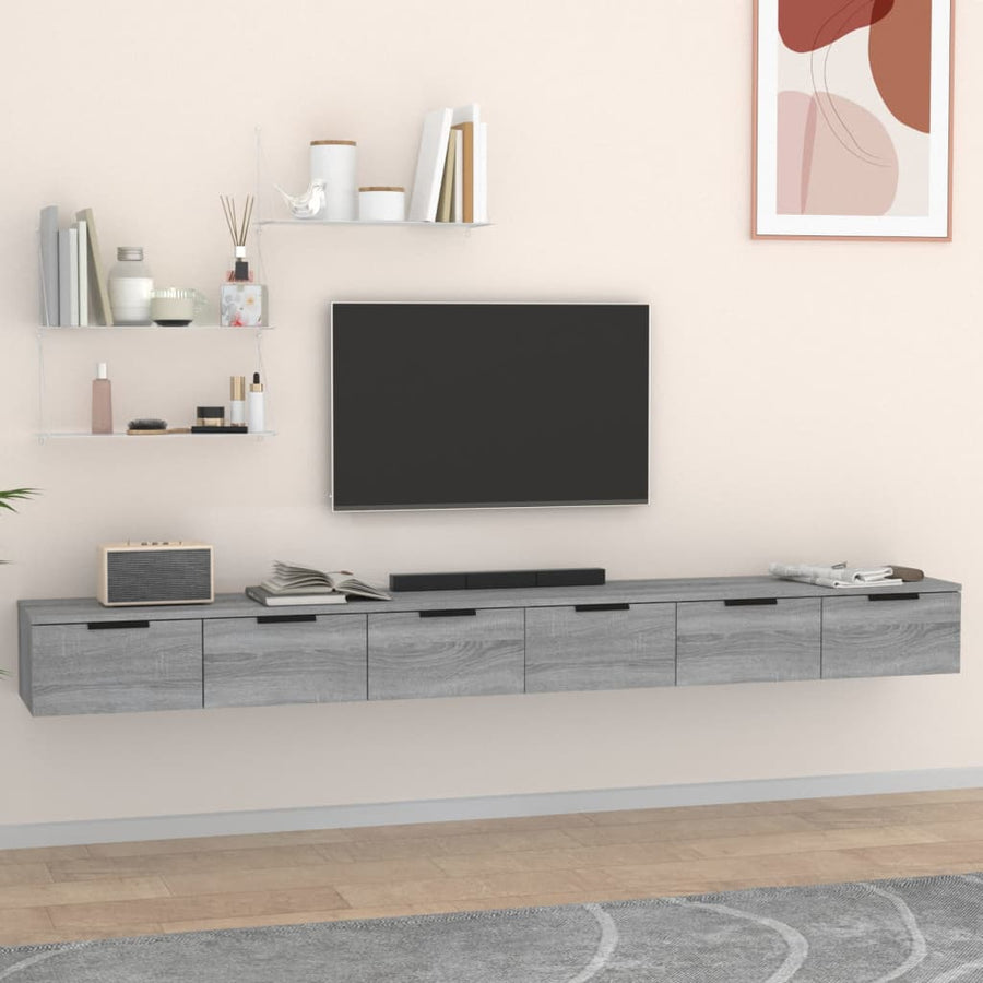 Dulapuri Perete, 2 Buc., Sonoma, 102X30X20 Cm, Lemn Prelucrat