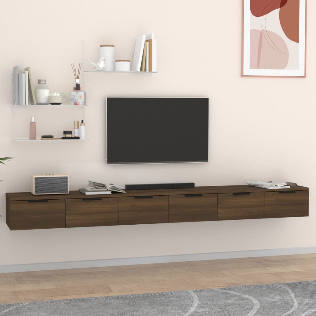Dulapuri Perete, 2 Buc., Sonoma, 102X30X20 Cm, Lemn Prelucrat