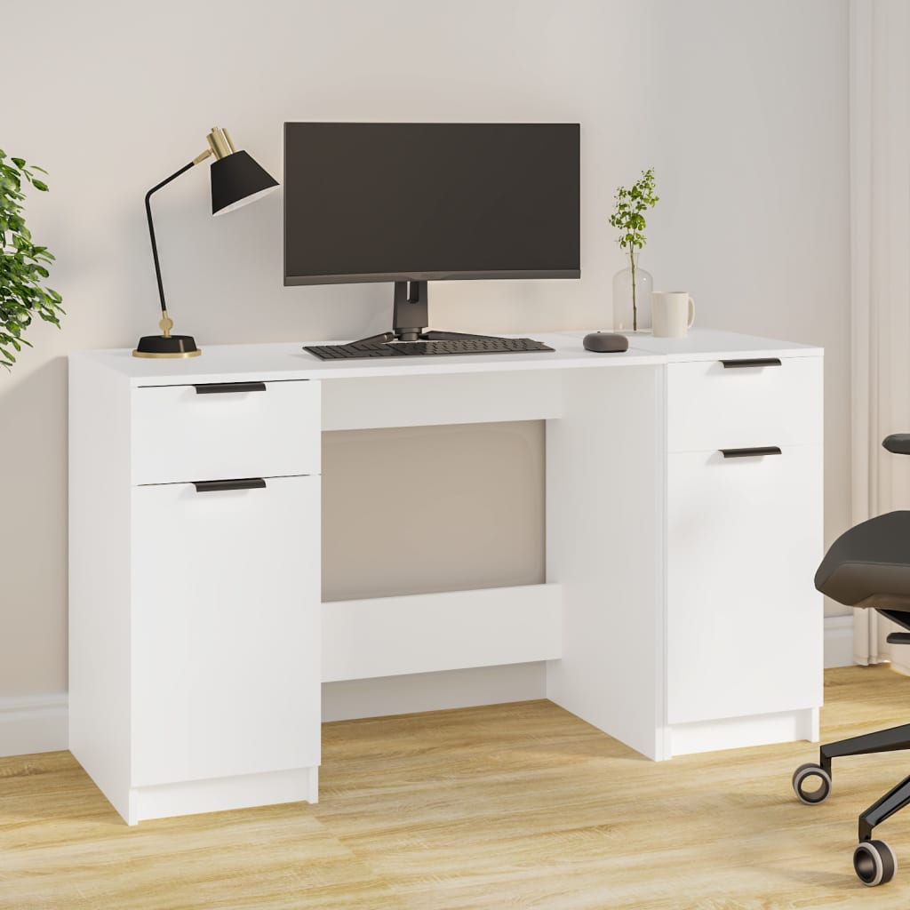 Birou Cu Dulap Lateral, , Lemn Prelucrat