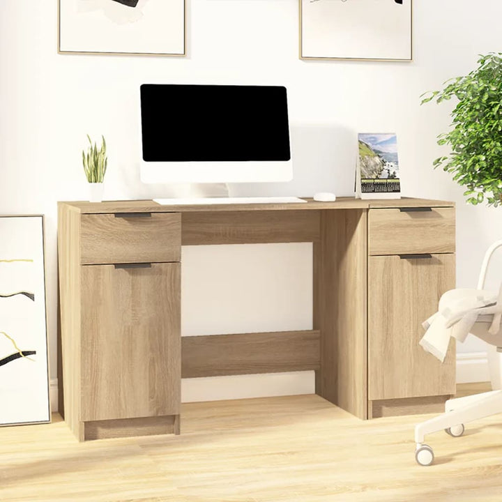 Birou Cu Dulap Lateral, , Lemn Prelucrat