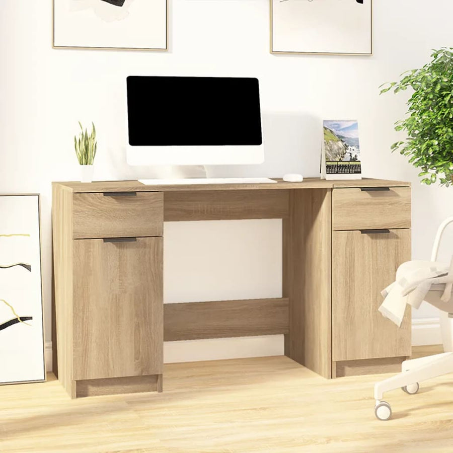 Birou Cu Dulap Lateral, , Lemn Prelucrat