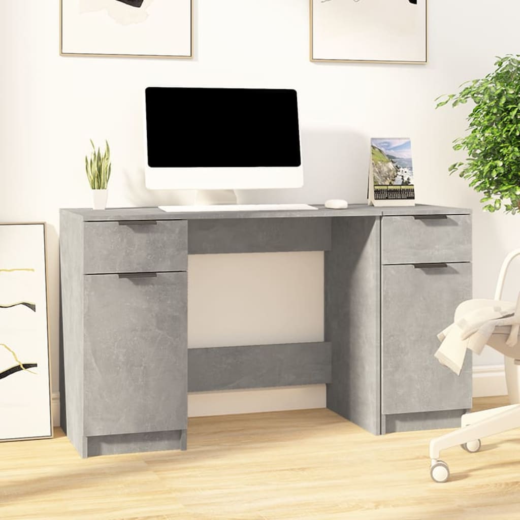 Birou Cu Dulap Lateral, , Lemn Prelucrat