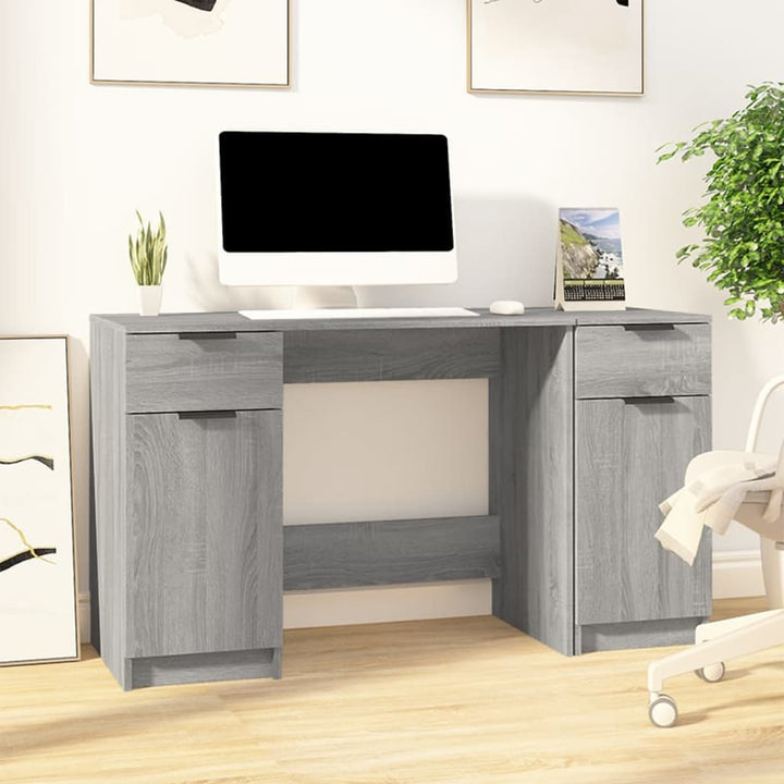 Birou Cu Dulap Lateral, , Lemn Prelucrat