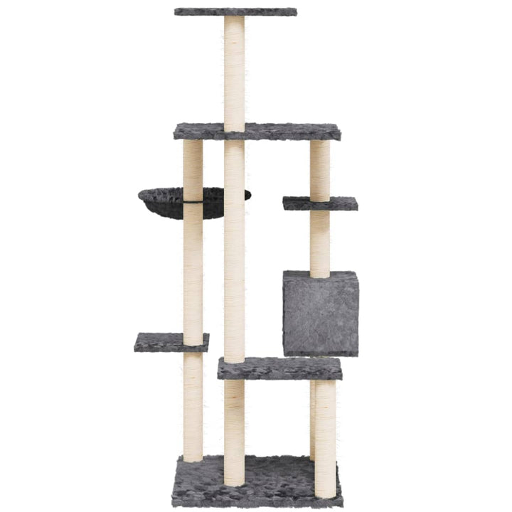 Ansamblu Pisici Cu Stâlpi Din Funie Sisal, , 142 Cm