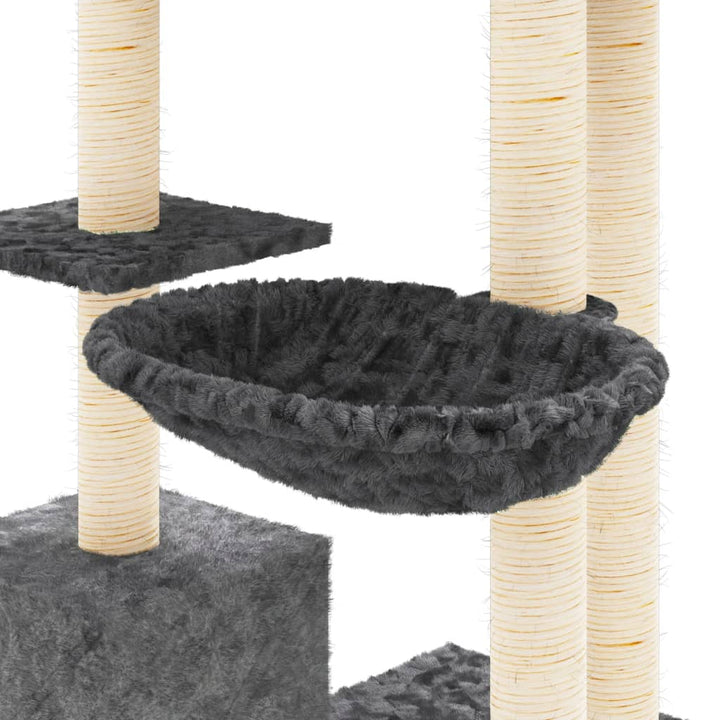Ansamblu Pisici Cu Stâlpi Din Funie Sisal, , 142 Cm