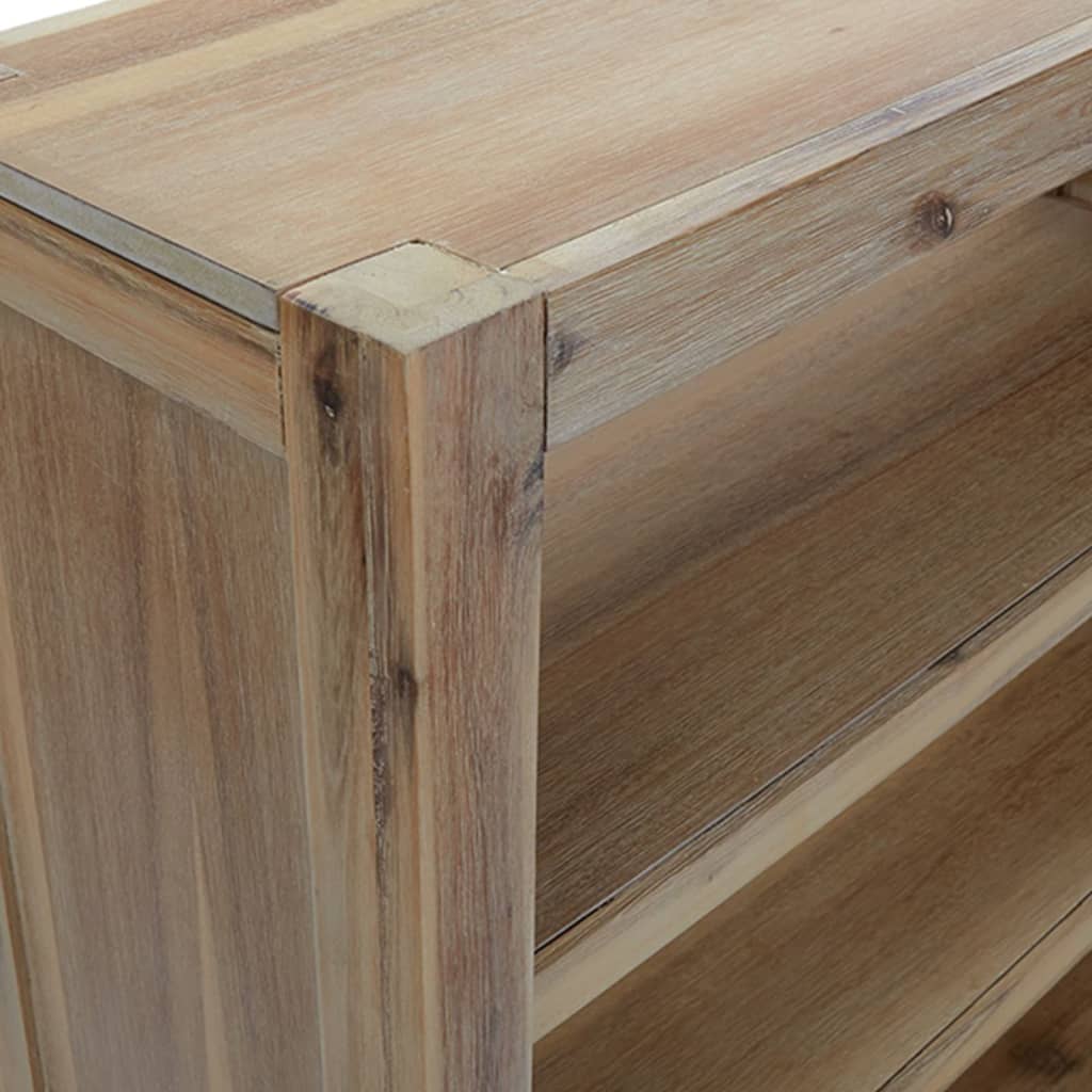 Bibliotecă Cu 5 Rafturi, 80X30X, Lemn Masiv De Acacia