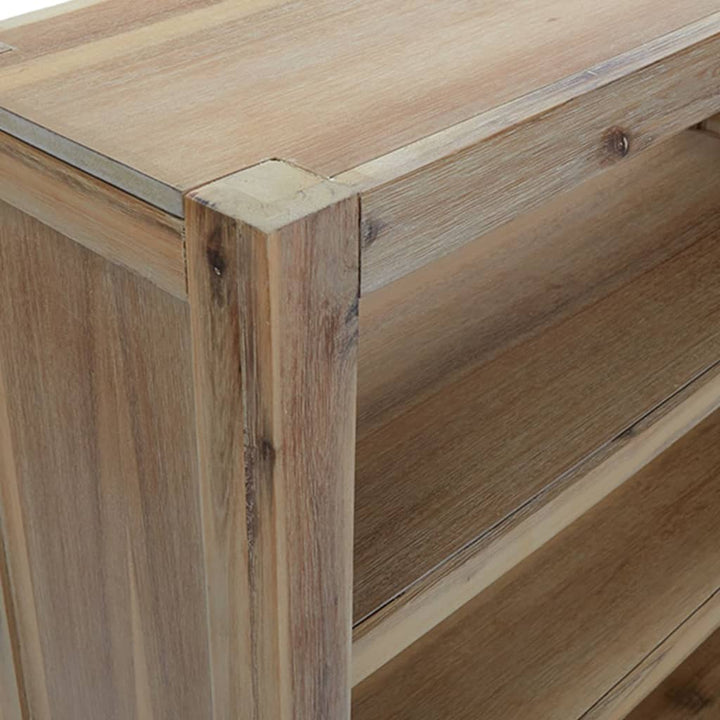 Bibliotecă Cu 5 Rafturi, 80X30X, Lemn Masiv De Acacia