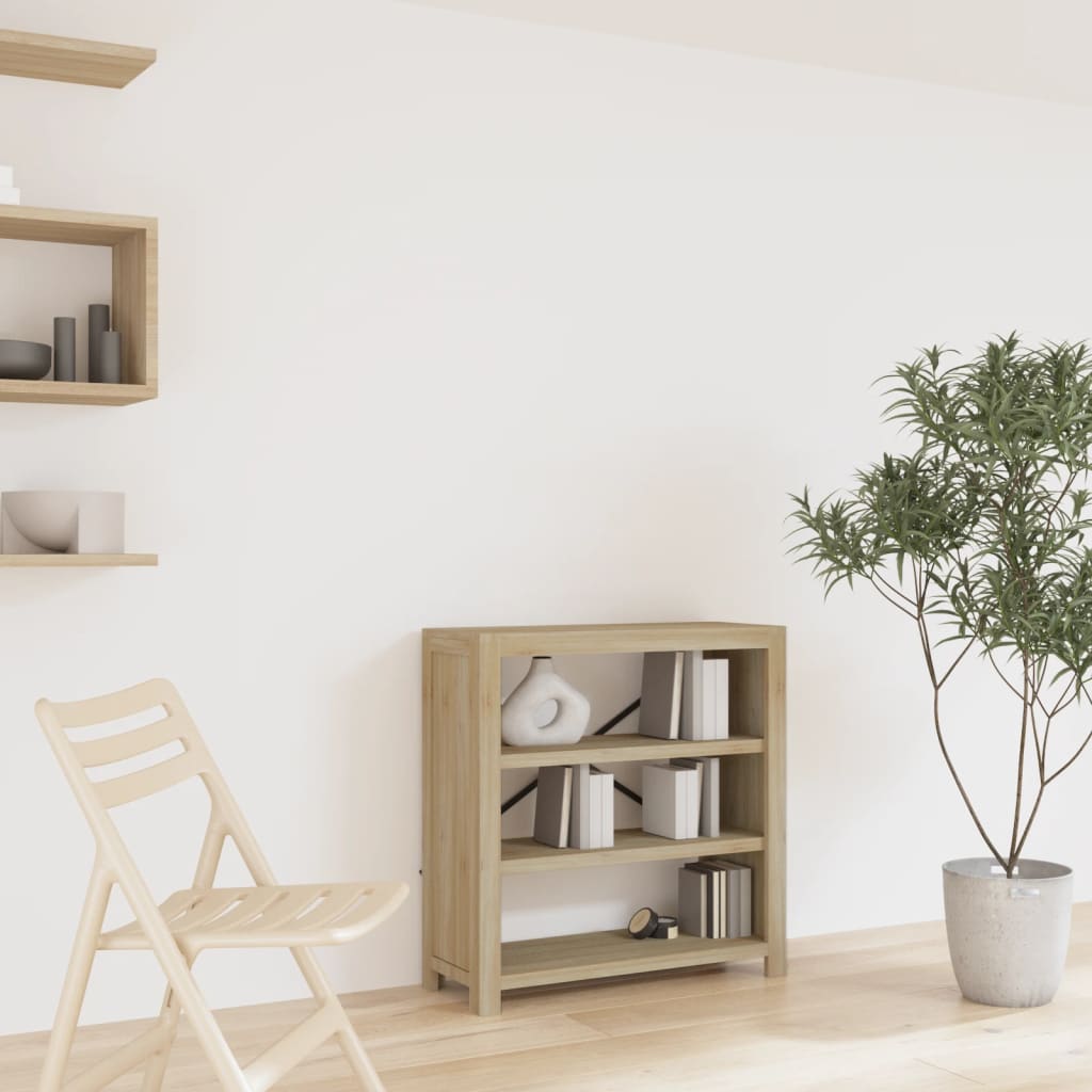 Bibliotecă Cu 5 Rafturi, 80X30X, Lemn Masiv De Acacia