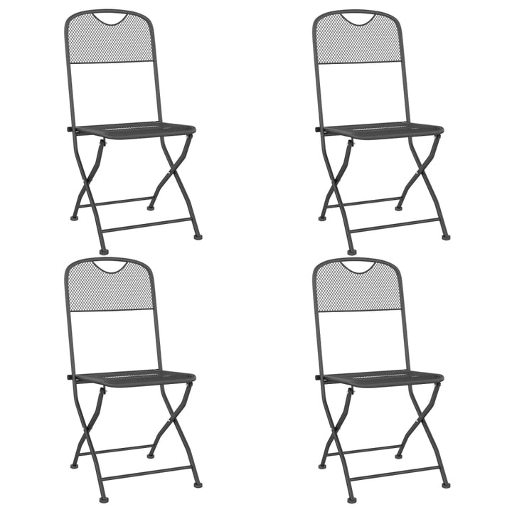 Set Mobilier Grădină, 5 Piese, Antracit, Plasă Metalică Extinsă