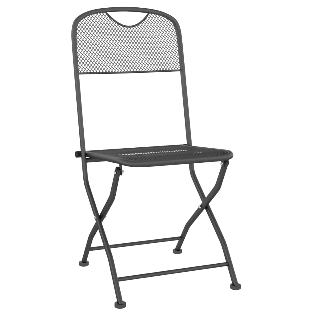 Set Mobilier Grădină, 5 Piese, Antracit, Plasă Metalică Extinsă