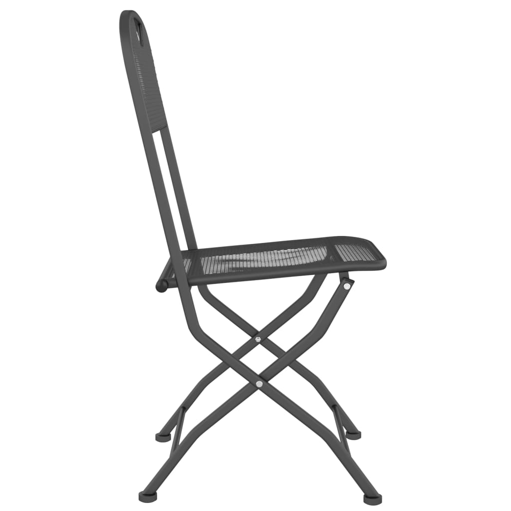 Set Mobilier Grădină, 5 Piese, Antracit, Plasă Metalică Extinsă