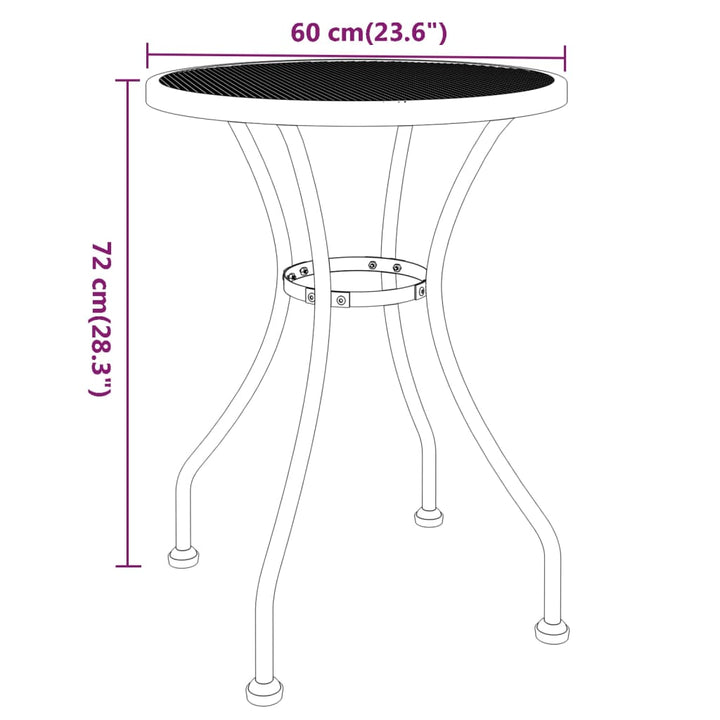 Set Mobilier Grădină, 5 Piese, Antracit, Plasă Metalică Extinsă