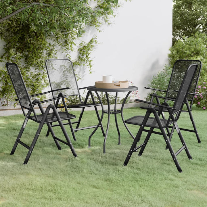 Set Mobilier Grădină 3 Piese Antracit Plasă Metalică Expandată