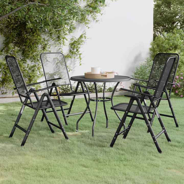 Set Mobilier Grădină 3 Piese Antracit Plasă Metalică Expandată