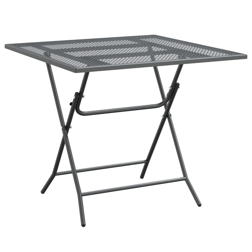Set Mobilier Grădină 3 Piese Antracit Plasă Metalică Expandată
