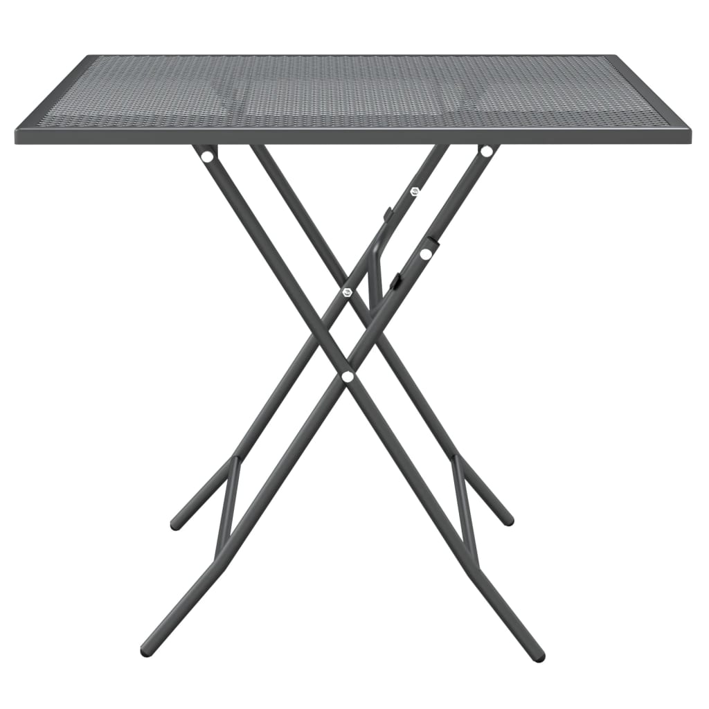 Set Mobilier Grădină 3 Piese Antracit Plasă Metalică Expandată