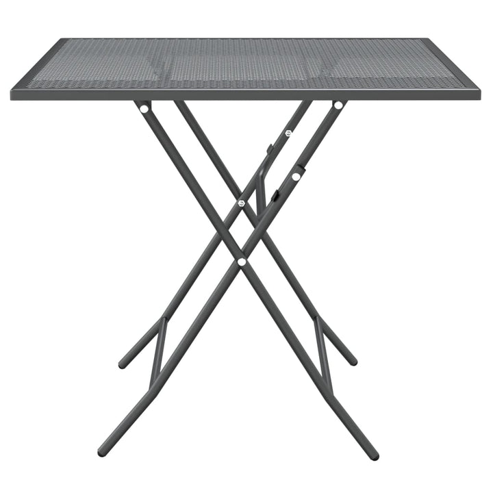 Set Mobilier Grădină 3 Piese Antracit Plasă Metalică Expandată