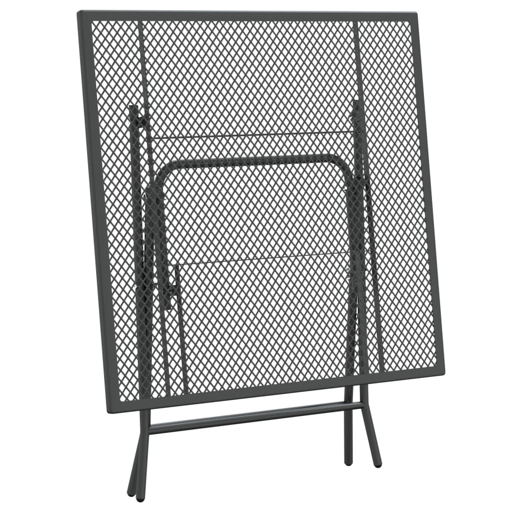 Set Mobilier Grădină 3 Piese Antracit Plasă Metalică Expandată