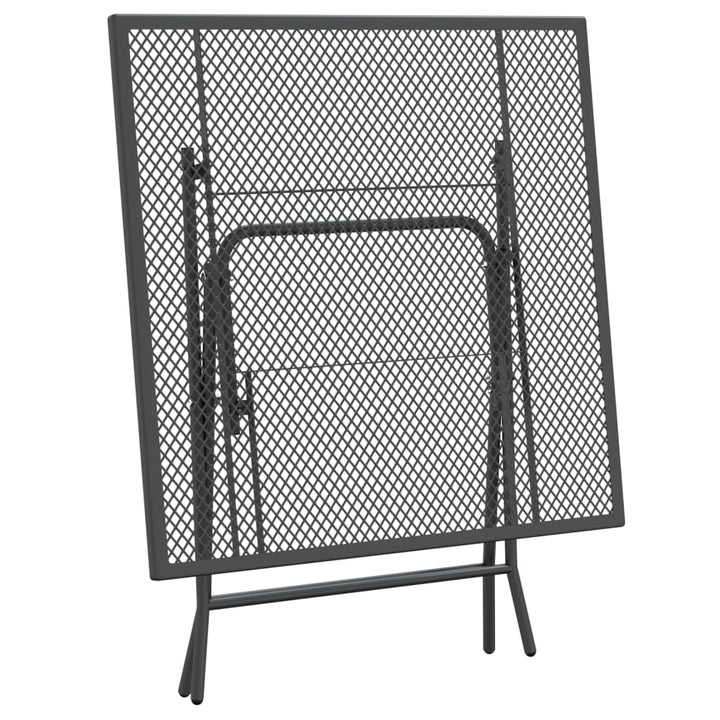 Set Mobilier Grădină 3 Piese Antracit Plasă Metalică Expandată