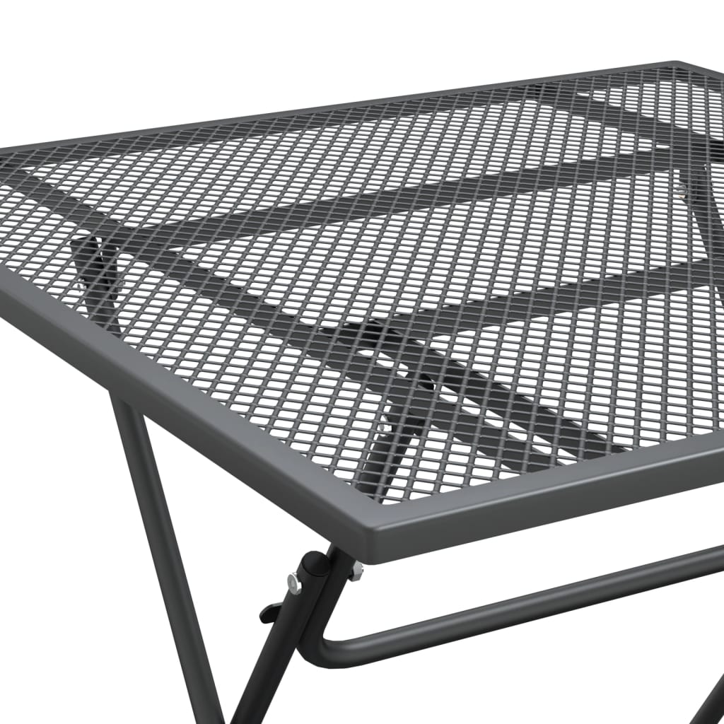 Set Mobilier Grădină 3 Piese Antracit Plasă Metalică Expandată