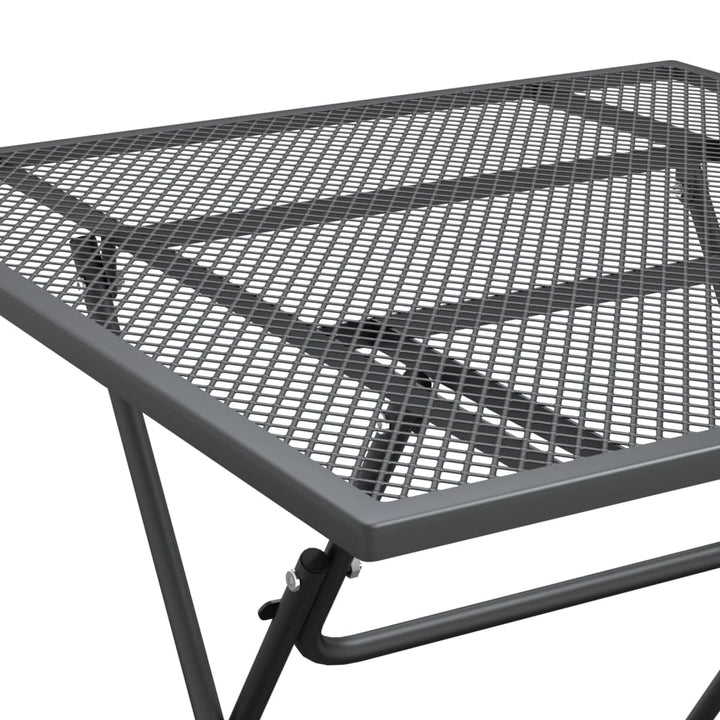 Set Mobilier Grădină 3 Piese Antracit Plasă Metalică Expandată