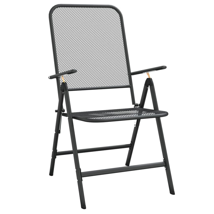 Set Mobilier Grădină 3 Piese Antracit Plasă Metalică Expandată