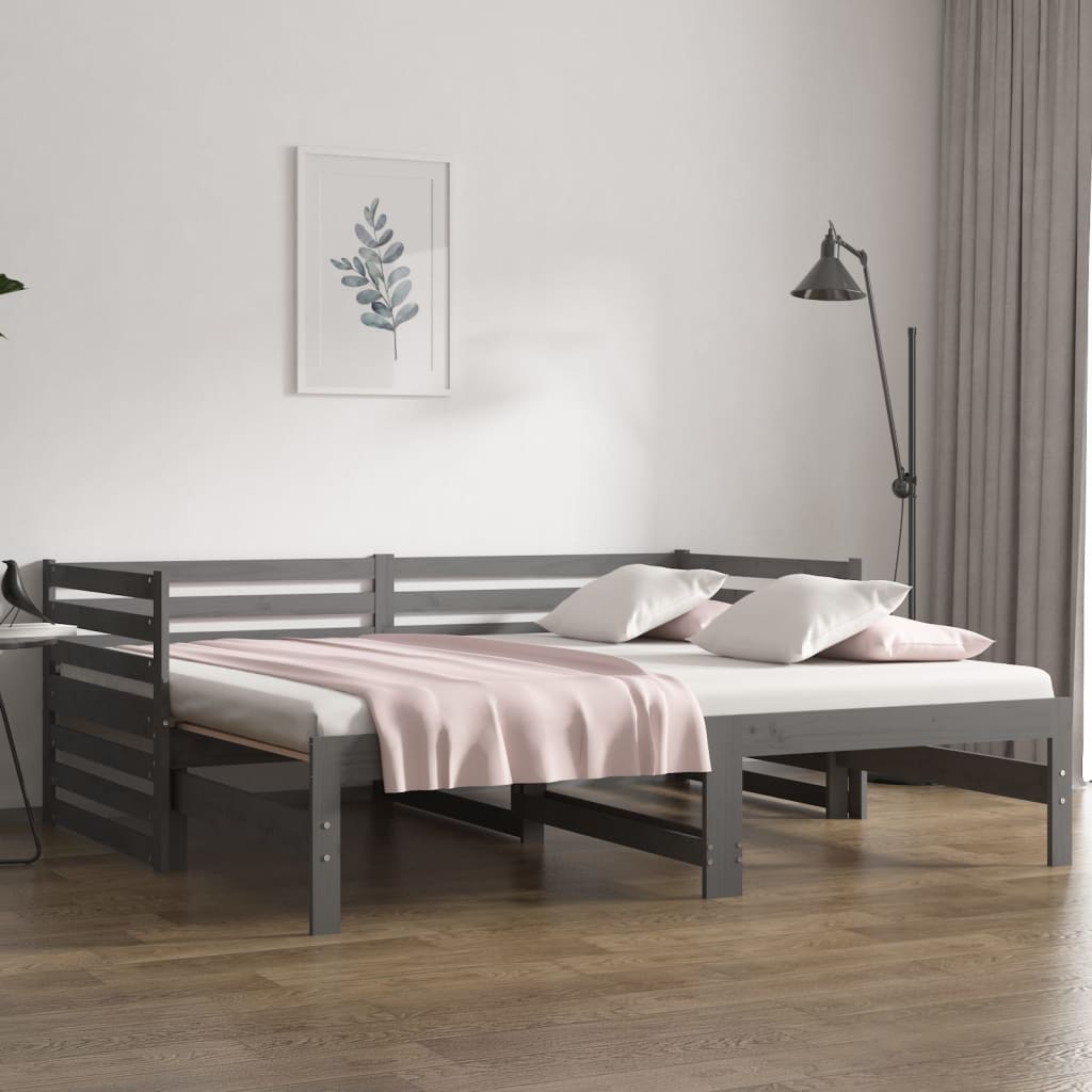 Pat De Zi Extensibil, , 2X(90X190) Cm, Lemn Masiv De Pin