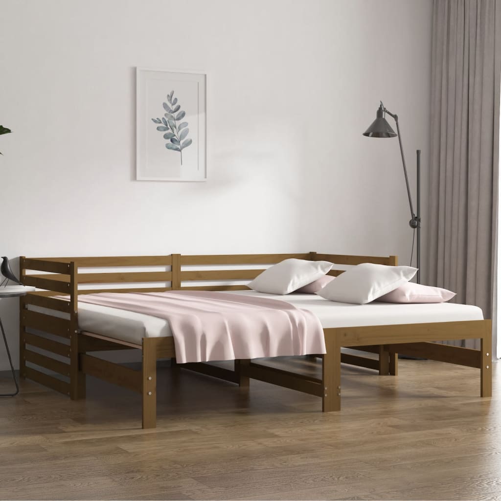 Pat De Zi Extensibil, , 2X(90X190) Cm, Lemn Masiv De Pin