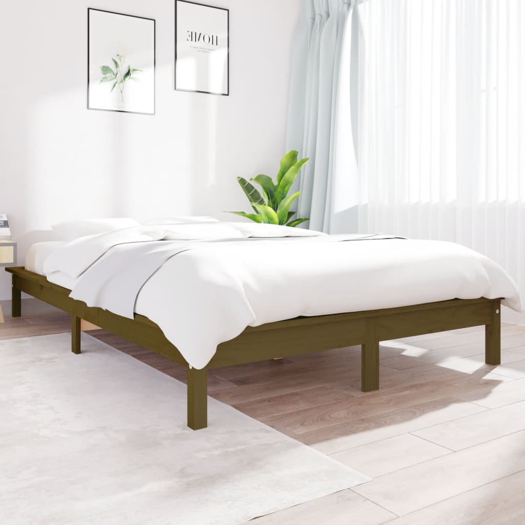 Cadru De Pat, , , Lemn Masiv De Pin