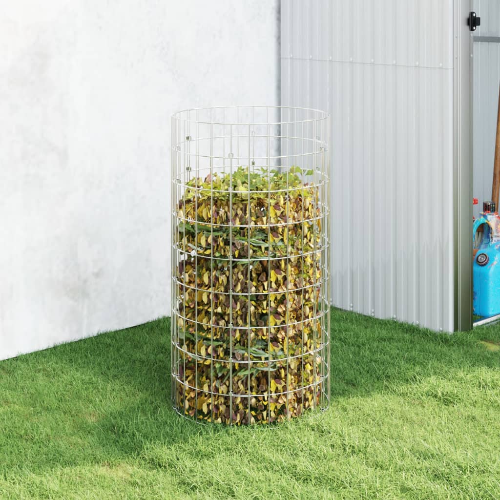 Compostor De Grădină, Ø100X100 Cm, Oțel Galvanizat