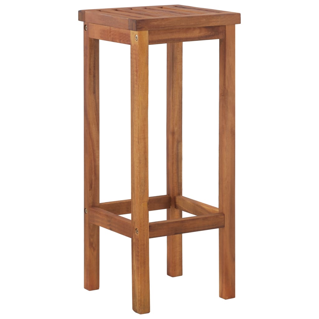 Taburete De Bar, 8 Buc., Lemn Masiv De Acacia
