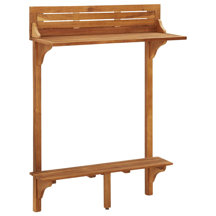 Set Mobilier De Bar De Balcon, 3 Piese, Lemn Masiv De Acacia