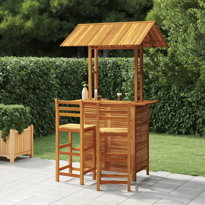 Set Mobilier De Bar De Grădină, 5 Piese, Lemn Masiv De Acacia
