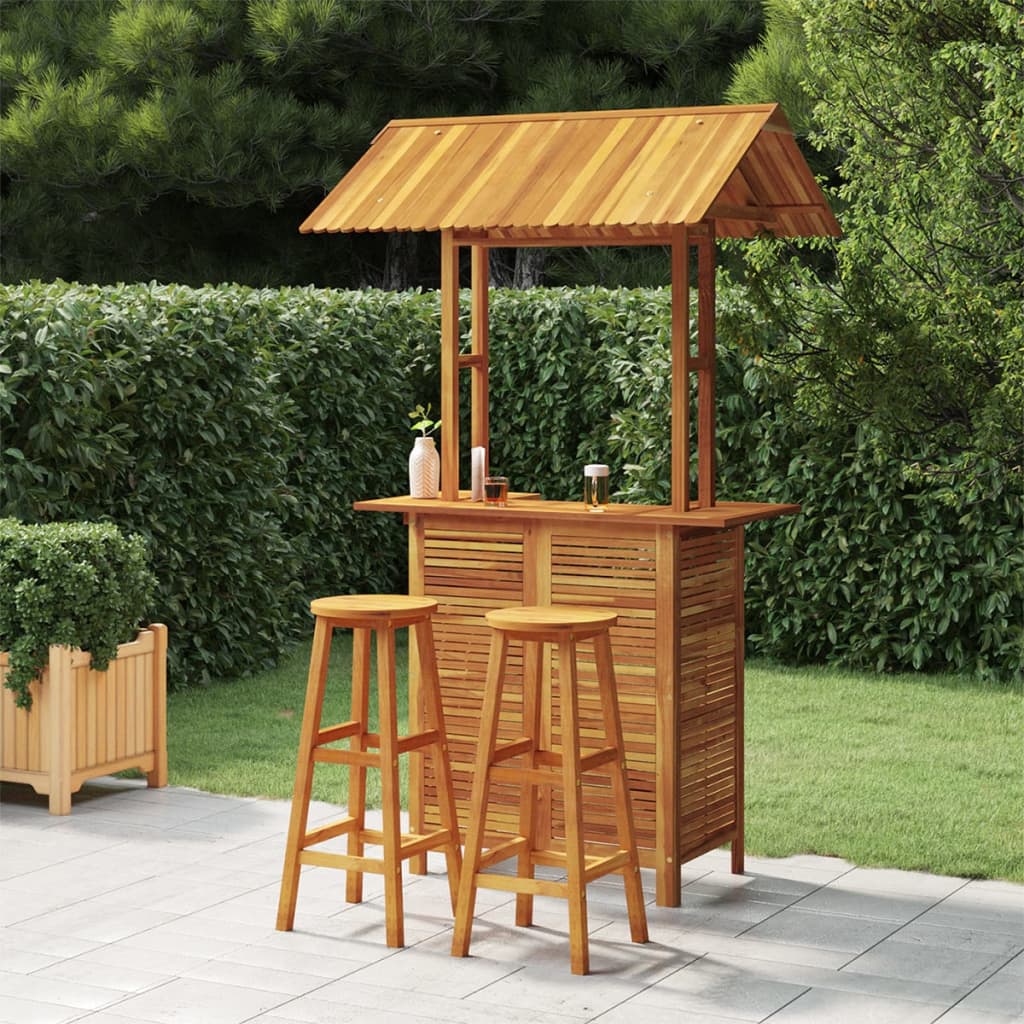Set Mobilier De Bar De Grădină, 5 Piese, Lemn Masiv De Acacia