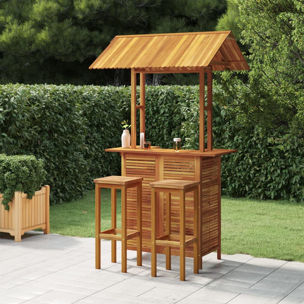 Set Mobilier De Bar De Grădină, 5 Piese, Lemn Masiv De Acacia