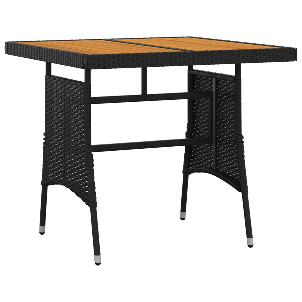 Set Mobilier De Exterior, 3 Piese, Negru, Poliratan