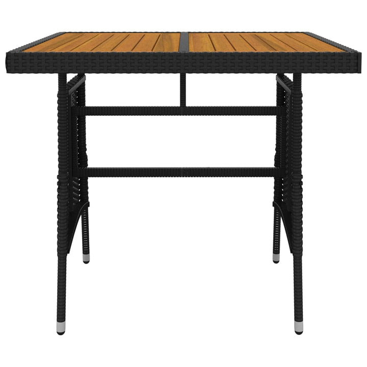 Set Mobilier De Exterior, 3 Piese, Negru, Poliratan
