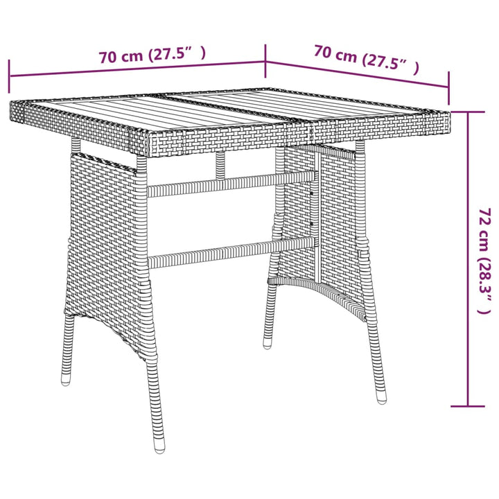 Set Mobilier De Exterior, 3 Piese, Negru, Poliratan