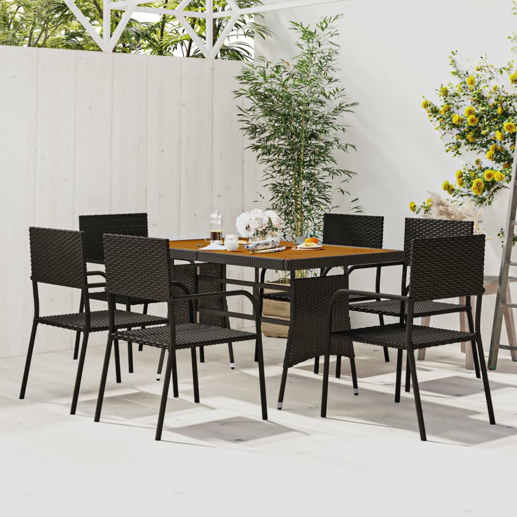Set De Mobilier De Exterior, 5 Piese, , Poliratan