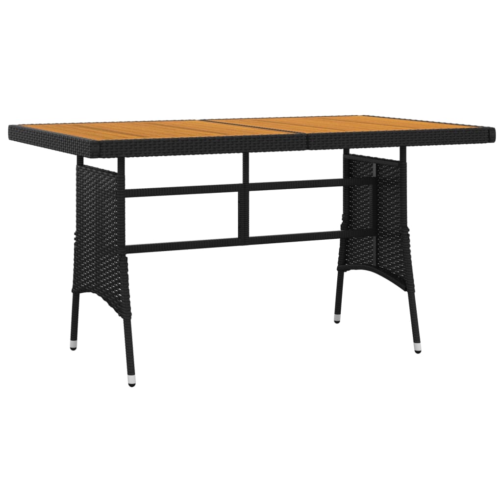 Set Mobilier De Exterior, 5 Piese, Negru, Poliratan