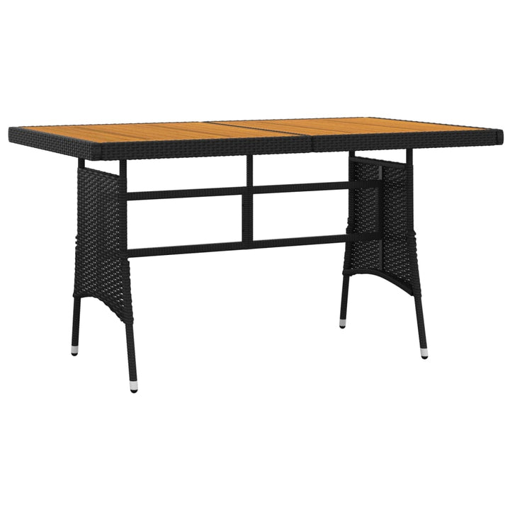 Set Mobilier De Exterior, 5 Piese, Negru, Poliratan