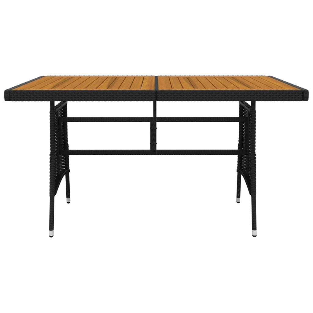 Set Mobilier De Exterior, 5 Piese, Negru, Poliratan